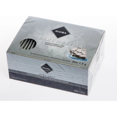 Rioba Earl Grey černý čaj 50 x 1,5 g