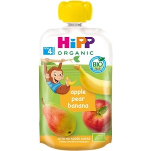 Hipp Био плодова закуска Hipp Hippis - Ябълка, круша и банан, 100 g (8520)