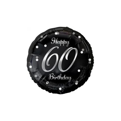 Godan Балон от фолио - черно / сребрист 60