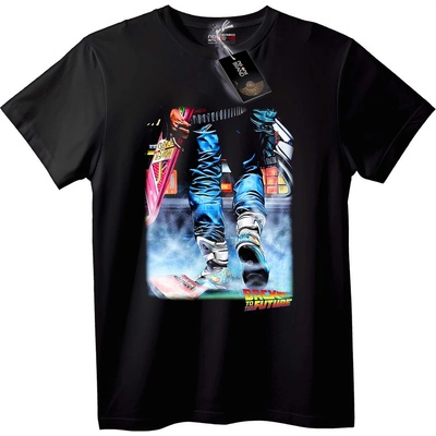 NOONEBRAND Тениска Back to the Future Ховерборд - M, Black