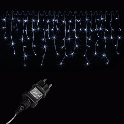 Voltronic Vianočný svetelný dážď 200 LED studená biela 5 m