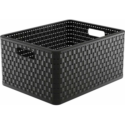 Rotho Úložný box Country 28 l černá