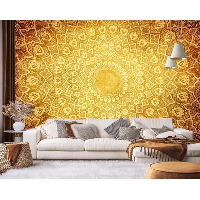 Gario Fototapeta Orientálna zlatá mandala Materiál: Vliesová, rozmery 200 x 140 cm