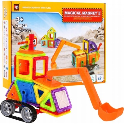 RKToys Magnetická stavebnice bagr