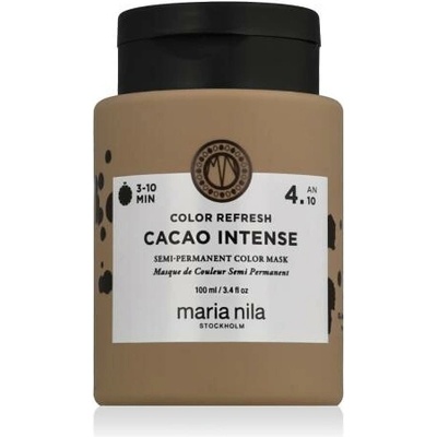Maria Nila Colour Refresh vyživujúca a farbiaca maska na vlasy 100 ml odtieň 4.10 cacao intense pre ženy