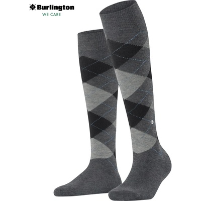 Burlington dámske podkolienky Queen Knee Height Grey Melange