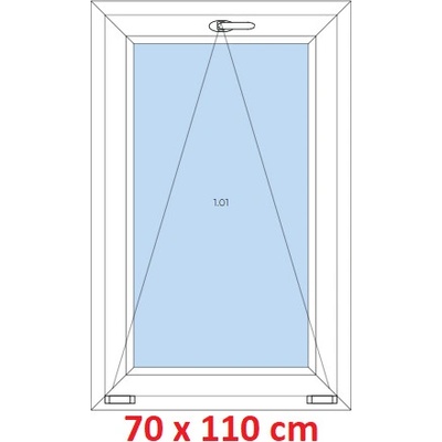 Soft Plastové okno 700 x 1100 mm, sklopné, Dub bahenní