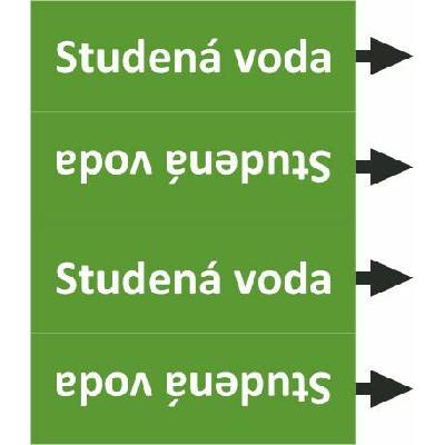 Grafiko | Studená voda - průměru trubky o 50 mm - Pás dle ISO 20560 - Materiál Folie s vyšší lepivostí s ochrannou laminací – High tack, Rozměr 105 x 1350 mm