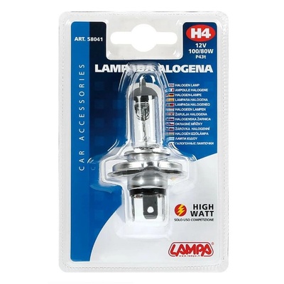 LAMPA Халогенна крушка Лампа, H4, 12V, 100-80W, 92mm, P43t (LA0158041) (LA0158041)