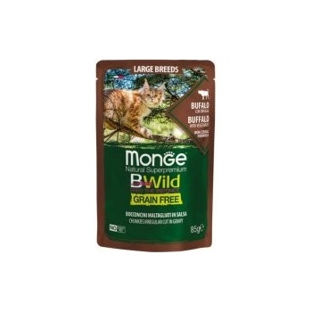 MONGE BWILD CAT Grain Free LB ADULT Byvol so zeleninou 85 g