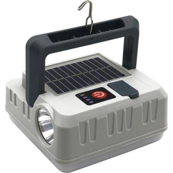 Polux LED соларна лампа с powerbank функция LED/1W/5, 5V 8000K IPX4 1200mAh сива (SA2277)