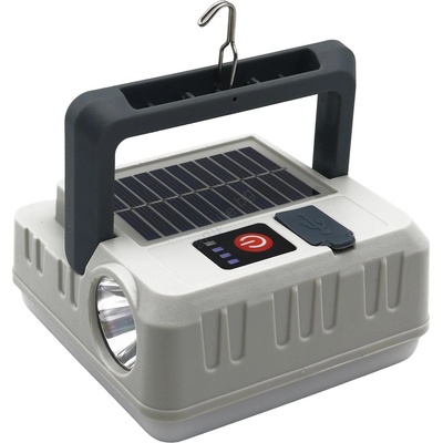 Polux LED соларна лампа с powerbank функция LED/1W/5, 5V 8000K IPX4 1200mAh сива (SA2277)