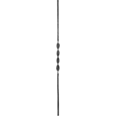 PSG Zdobená tyč pro kované ploty, brány a zábradlí 22.013, 900x30 mm, pr.12x12 mm