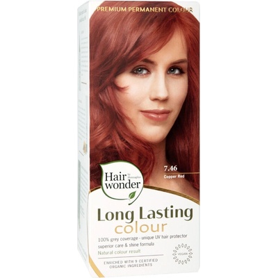 Hairwonder by Hennaplus Dlouhotrvající barva MĚDĚNĚ ČERVENÁ 7.46