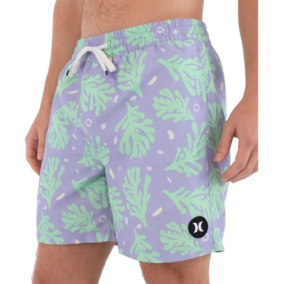 Hurley Бански гащета Hurley Volley Icon Printing Press Coral swimming shorts - Purple (Lavender Mist)