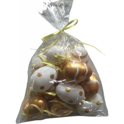 Lepaso Vajíčka závěs pvc 12ks/6cm zlatá