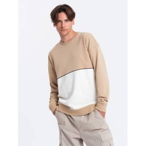 Ombre Clothing Мъжки суитчър в бяло и бежово Ombre Clothing Ombre Clothing | Bezhov | МЪЖЕ | L