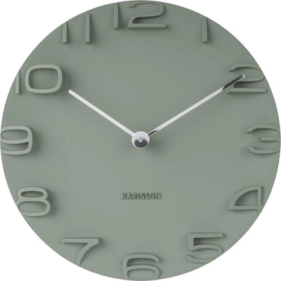 Karlsson Стенен часовник On The Edge зелен (KA5311GR)