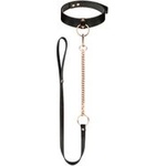 ROSY GOLD Нашийник с повод Rosy Gold Collar with Leash черен (P25167)