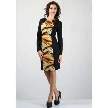 Image 1 of Rumena Дамска рокля с предница в разноцветен принт rumena