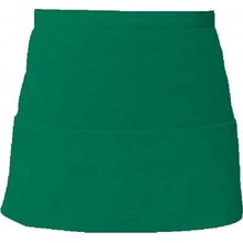 Link Kitchen Wear Krátká barmanská zástěra se třEma předníma kapsama Emerald Pantone 341 X983