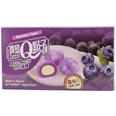 Qmochi японски бисквитки с вкус на боровинки 80 г