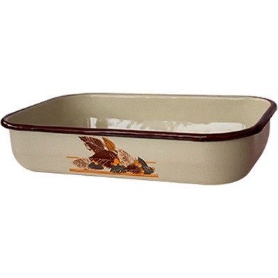 32 х 22 см правоъгълна емайлирана тава с разцветка Есен (141fpic/32 (124-1906))