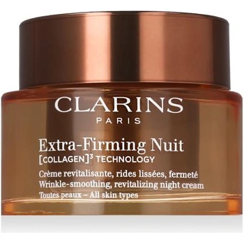 Clarins Extra-Firming Nuit Wrinkle Smoothing Revitalizing Night Cream стягащ и изглаждащ нощен крем за лице зареждаем 50 ml за жени