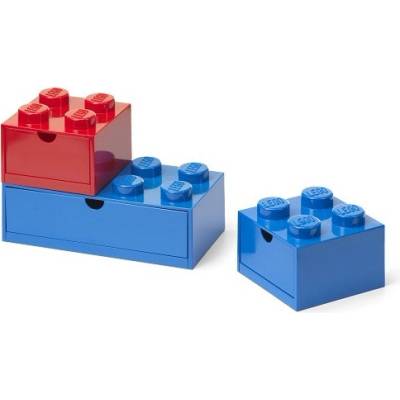 LEGO® stolní box se zásuvkou Multi-Pack 3ks modrá/červená LEGO43250800