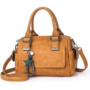 CHARON Дамска Чанта Charon Magnolia, Различни цветове, Светло кафява (KD-78-KHAKI)
