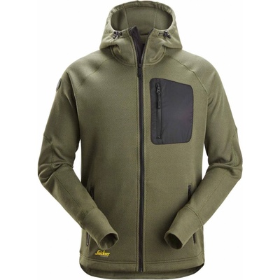 Snickers Workwear Mikina s kapucí FlexiWork Mesh khaki