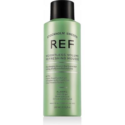 REF Weightless Volume Refreshing Mousse pěnový suchý šampon 200 ml