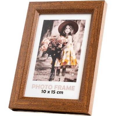 FANDY Dřevěný fotorámeček Bevel 10x15 3 tmavě hnědý – Hledejceny.cz