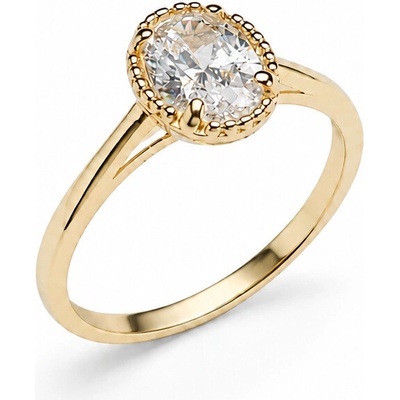 Lillian Vassago Zásnubný zlatý prsteň zdobený oválnym zirkónom LLV66 GR131