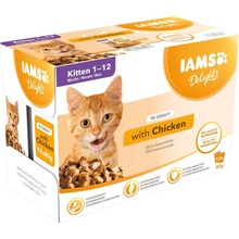 Iams Delights Kitten v omáčce 12 x 85 g