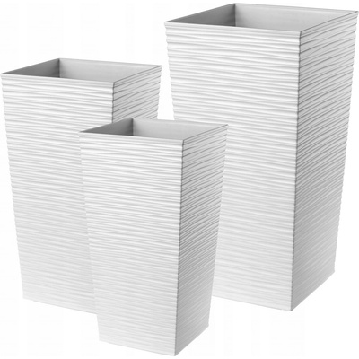 Kadax Kvetináč 29 x 29 x 57 cm plast biely