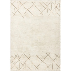 Asiatic Carpets Кремав ръчно изработен вълнен килим подходящ за пране 200x290 cm Azera Crosshatch - Asiatic Carpets (AZER2002900005)