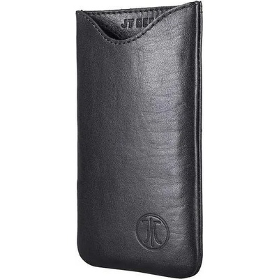 JT BERLIN SlimCase Leather XL - кожен калъф (естествена кожа) за Galaxy A3, S3, S4, Blackberry Z10, HTC One и др. (черен)