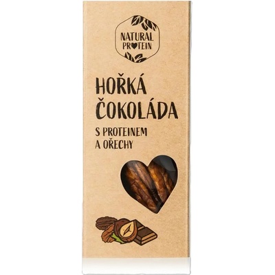 Natural Protein Hořká s proteinem a ořechy 35 g