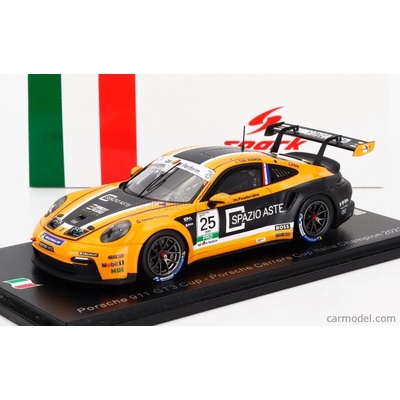 Carrera Spark-model Porsche 911 992 Gt3 Cup N 25 Porsche Cup Italy Champion 2023 Larry Ten Voorde Oranžová Černá 1:43