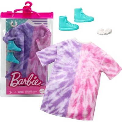 Mattel Barbie obleček s doplňky v praktickém balení šaty HBV31