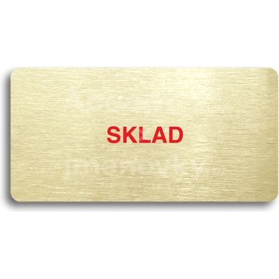 ACCEPT Piktogram SKLAD - zlatá tabulka - barevný tisk bez rámečku