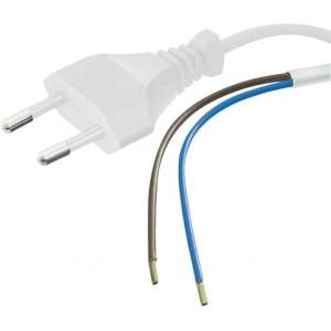 PremiumCord Захранващ кабел, евро щепсел - немонтиран, 2-жилен, 250V, 2, 5A, 3 m, бял KPSFD3W (KPSFD3W)