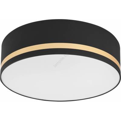 LAMKUR Плафон SIRJA STRIPE 4xE27/15W/230V Ø 45 см черен (LA48246)