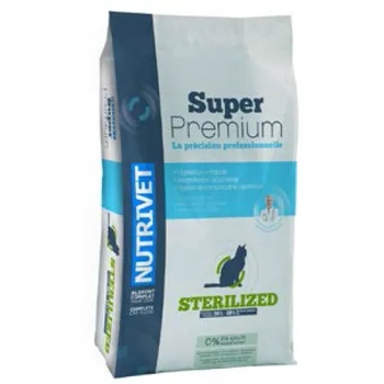Nutrivet Super Premium Sterilized Cat - храна за котки, за кастрирани или наднормени килограми, за всички породи, Франция - 8 кг