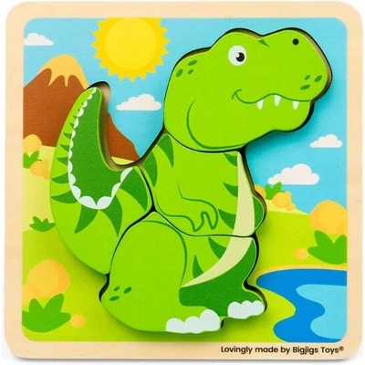Bigjigs Toys vkladacie puzzle T-Rex
