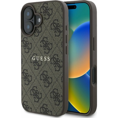 GUESS PU 4G Classic Logo MagSafe Задна обвивка за iPhone 16 Plus Brown Guess | Kafyav | МЪЖЕ | UNI