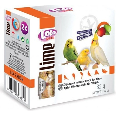 Lolo Pets Lime minerální kámen jablečný pro ptáky 40 g