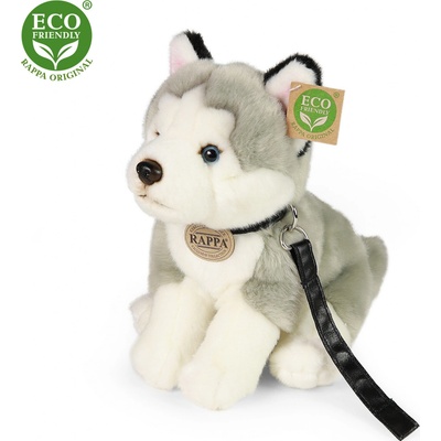 Eco-Friendly Rappa pes husky sedící s vodítkem 28 cm