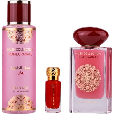 Gulf Orchid Pomegrante EDP 60 W+12 Parfume Oil+250ml Body Mist